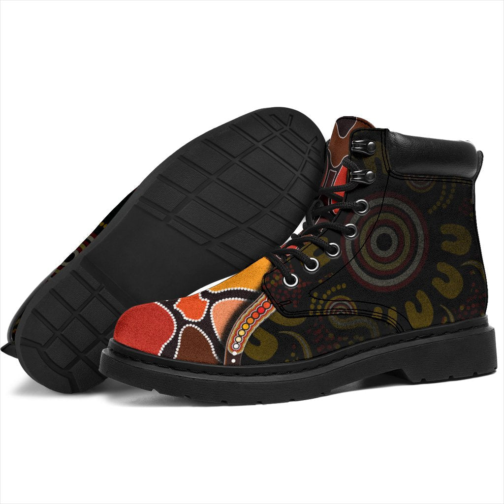 all-season-boot-aboriginal-snake-with-dot-painting