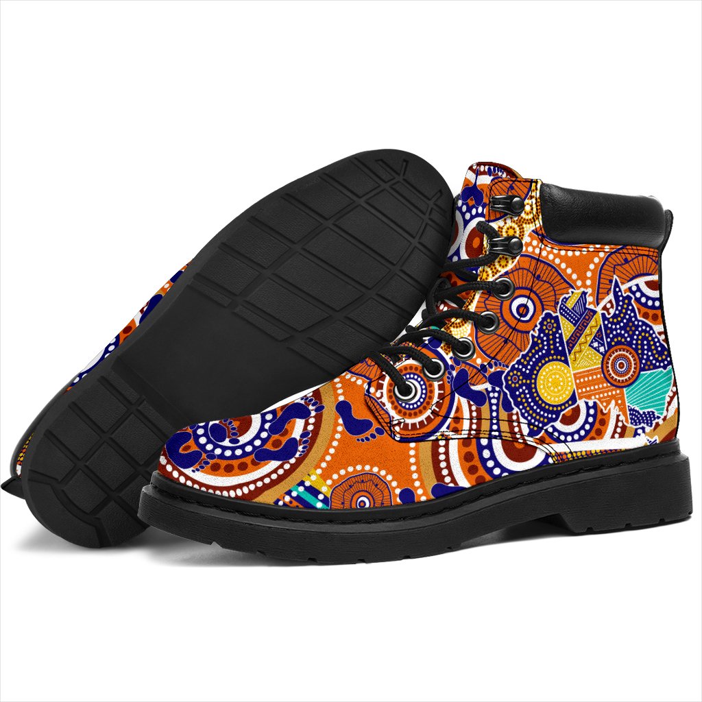 aboriginal-all-season-boots-australian-map-dot-painting