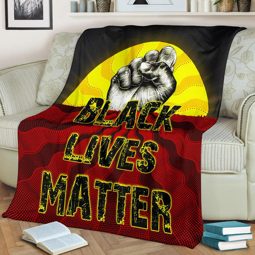 premium-blanket-aboriginal-black-lives-matter-sun-dot-painting