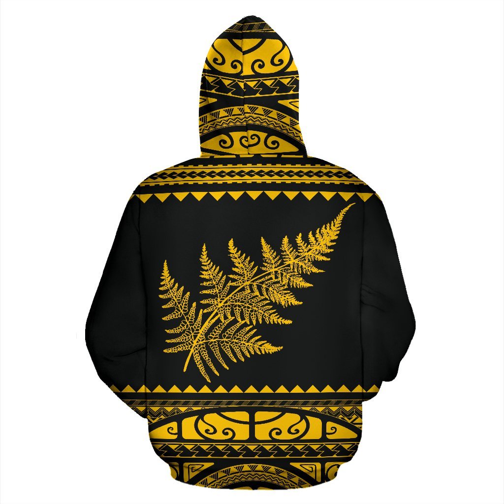 new-zealand-maori-zip-up-hoodie-aotearoa-silver-fern-zipper-hoodie-yellow