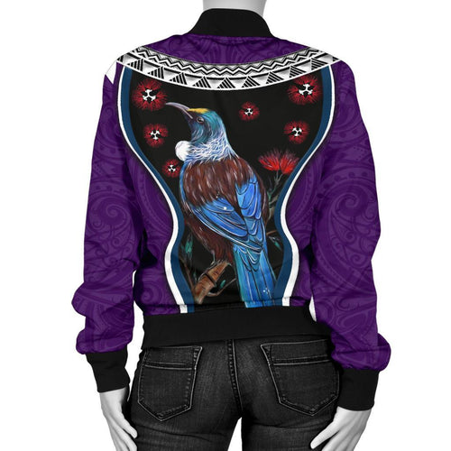 new-zealand-tui-bird-women-bomber-jacket-pohutukawa-purple