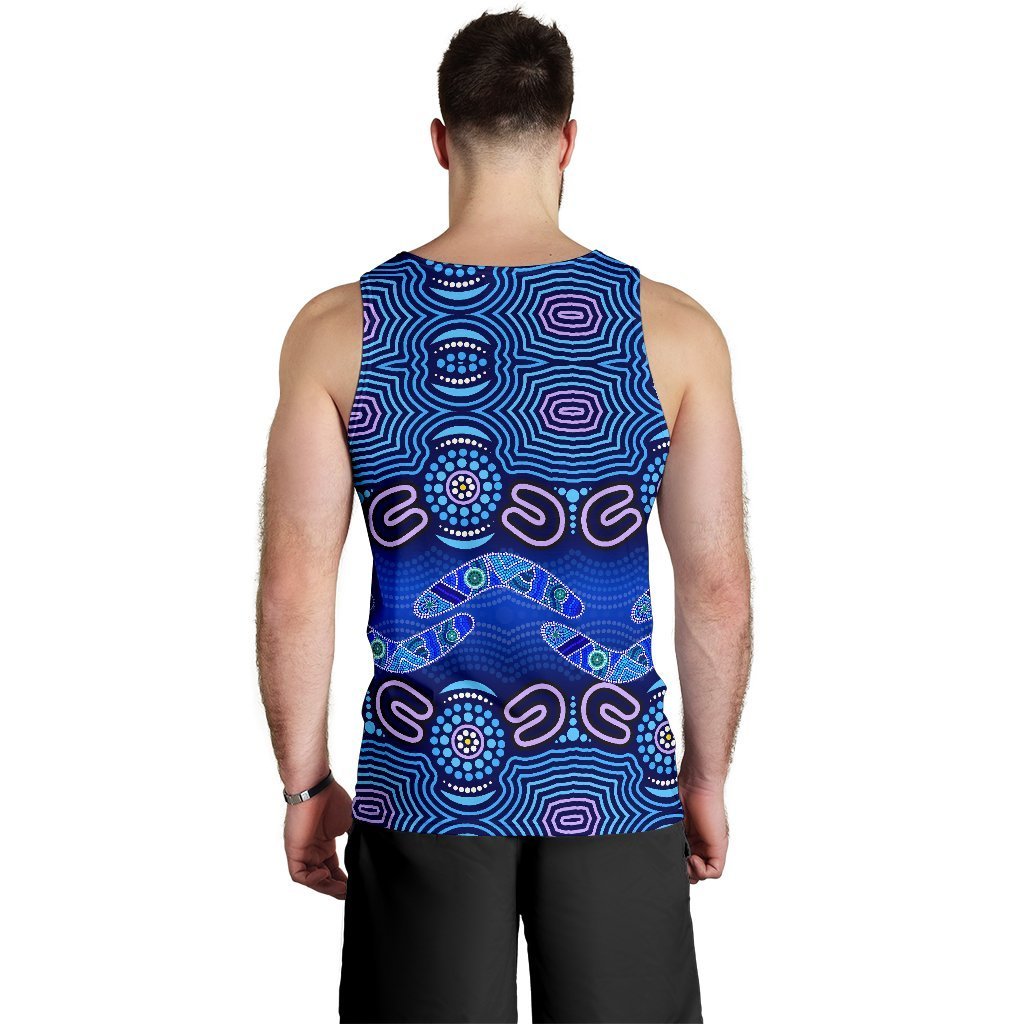 aboriginal-mens-tank-top-boomerangs-and-dot-painting-art-ver02
