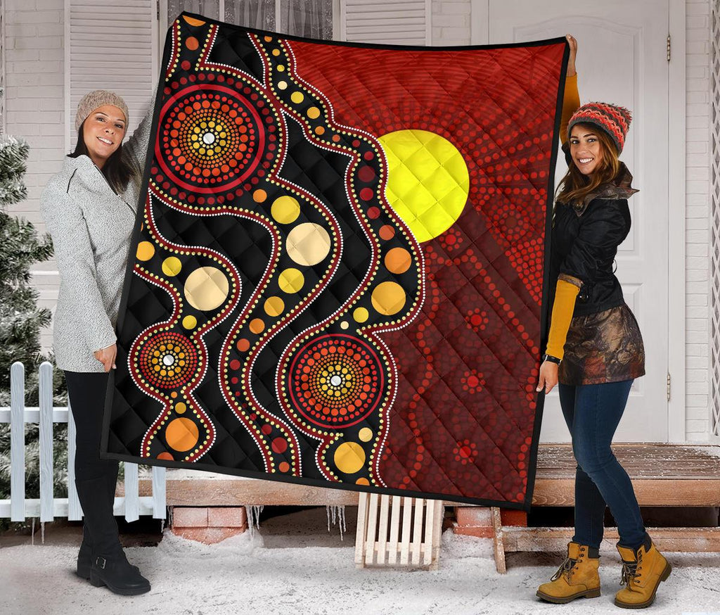 aboriginal-premium-quilt-australia-aboriginal-lives-matter-flag-circle-dot-painting-art-quilt
