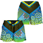 Aboriginal Shorts - Dot Painting Indigenous Circle Patterns - Women - Vibe Hoodie