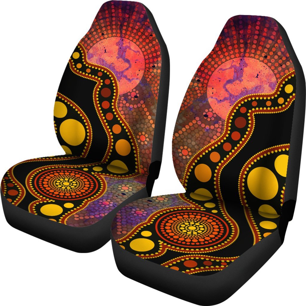aboriginal-car-seat-covers-australia-indigenous-flag-circle-dot-painting-art-golden