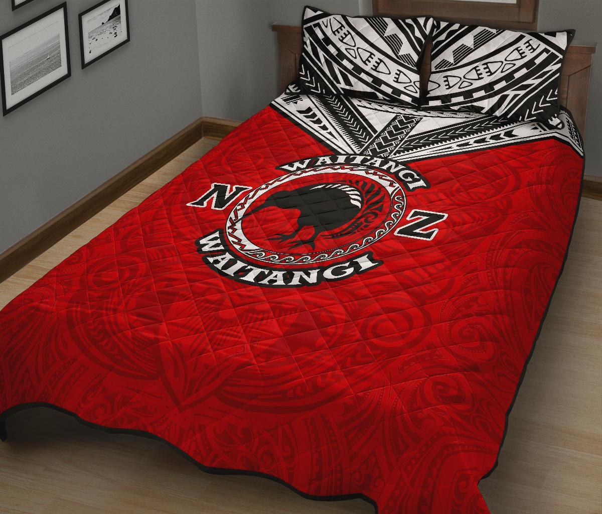 new-zealand-maori-quilt-bed-set-waitangi-day-red