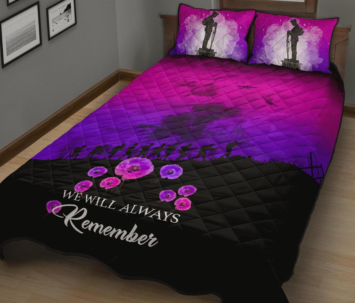 remember-anzac-new-zealand-quilt-bed-set-pink