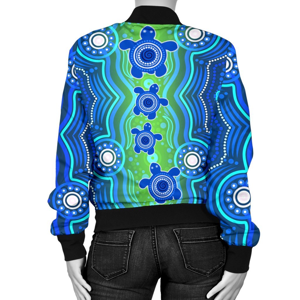 1staustrali-aboriginal-womens-bomber-jacket-aboriginal-turtle-family