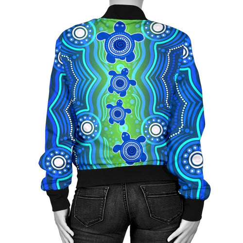 1staustrali-aboriginal-womens-bomber-jacket-aboriginal-turtle-family