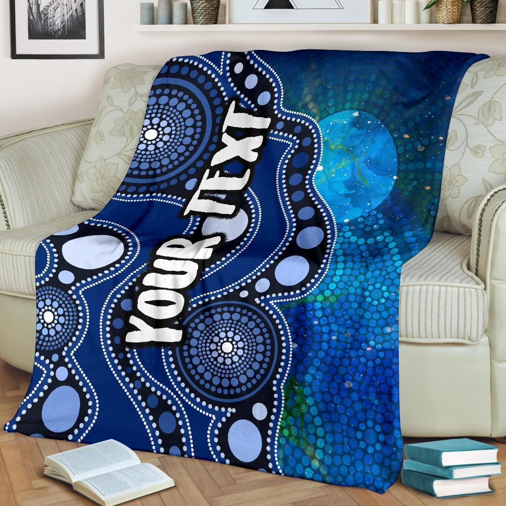 custom-text-aboriginal-premium-blanket-australia-indigenous-flag-circle-dot-painting-art-blue