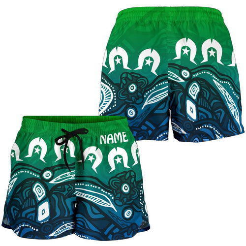 [Custom] Torres Strait Islands Women's Shorts - Blue - Vibe Hoodie
