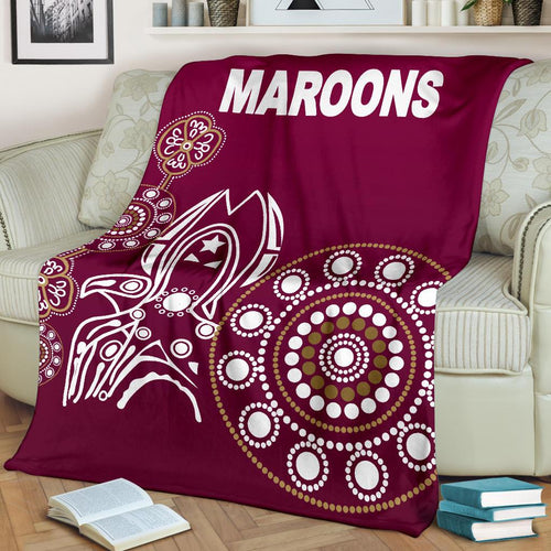 queensland-premium-blanket-maroons-simple-indigenous