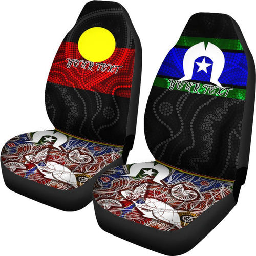 personalised-car-seat-cover-aboriginal-dot-in-naidoc-week-style