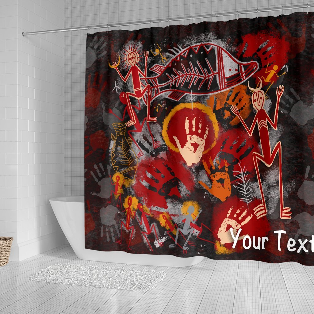 custom-aboriginal-shower-curtain-indigenous-fish-hand-art