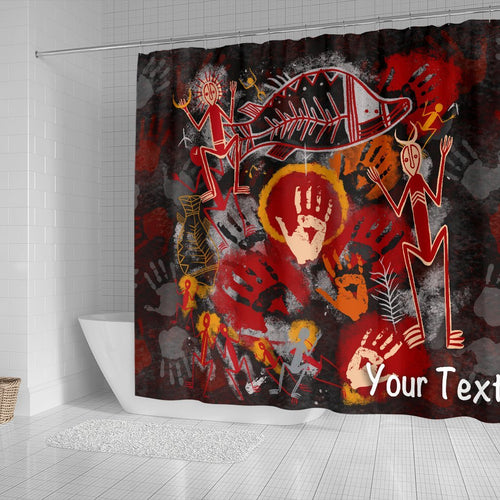 custom-aboriginal-shower-curtain-indigenous-fish-hand-art
