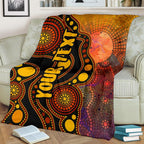 custom-text-aboriginal-premium-blanket-australia-indigenous-flag-circle-dot-painting-art-golden