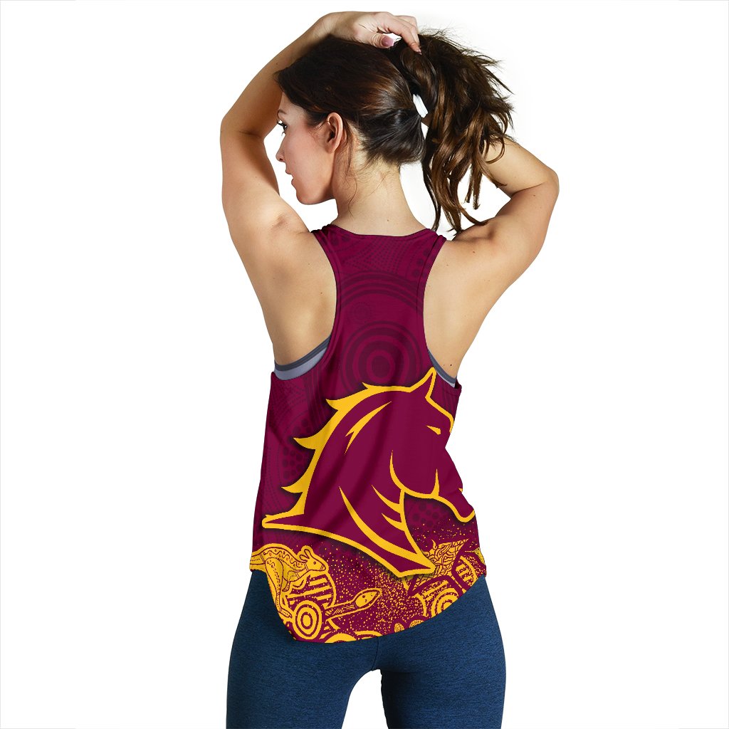 Brisbane Women Racerback Tank Broncos Indigenous - Vibe Hoodie