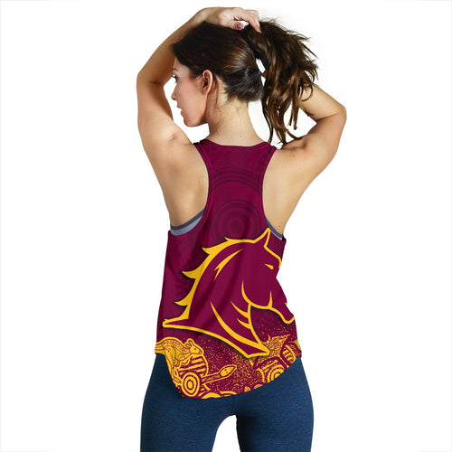 Brisbane Women Racerback Tank Broncos Indigenous - Vibe Hoodie