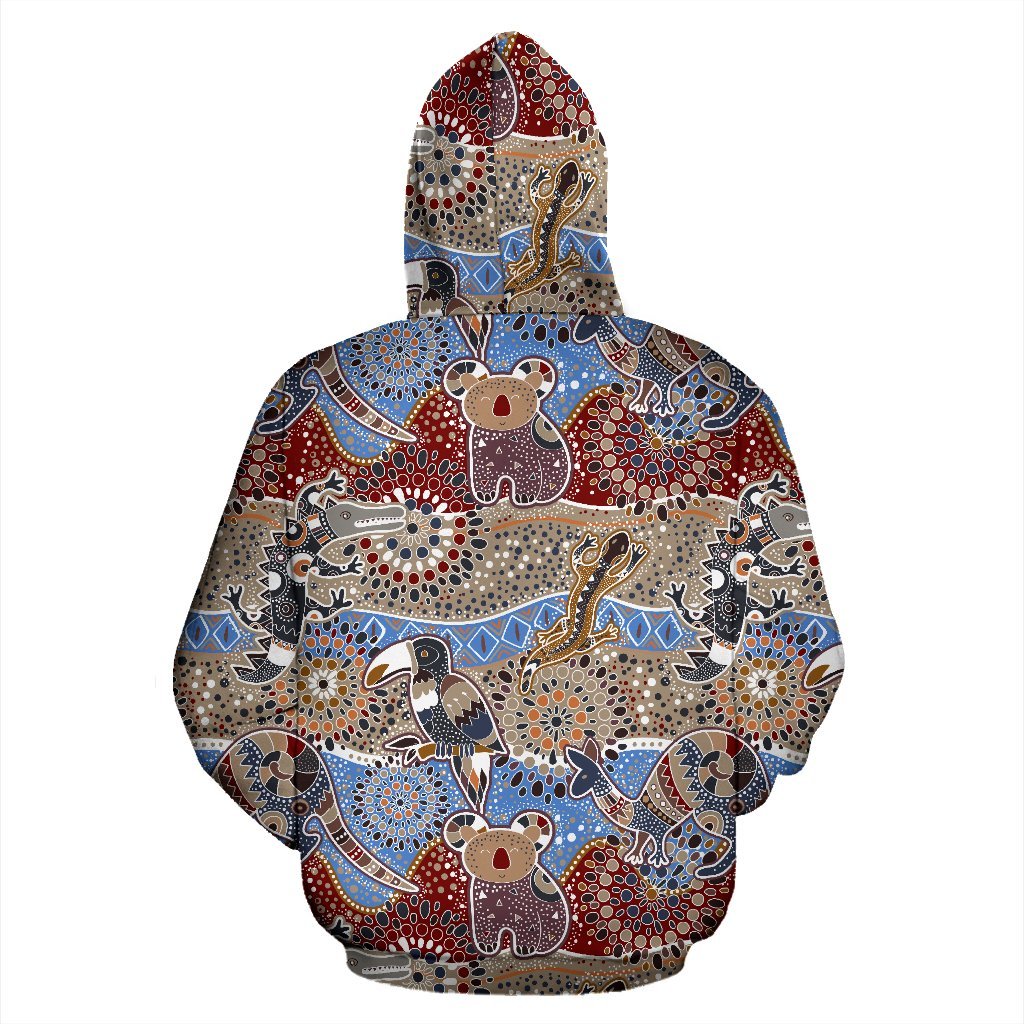 aboriginal-hoodie-koala-kangaroo-kookaburra-australian-animals