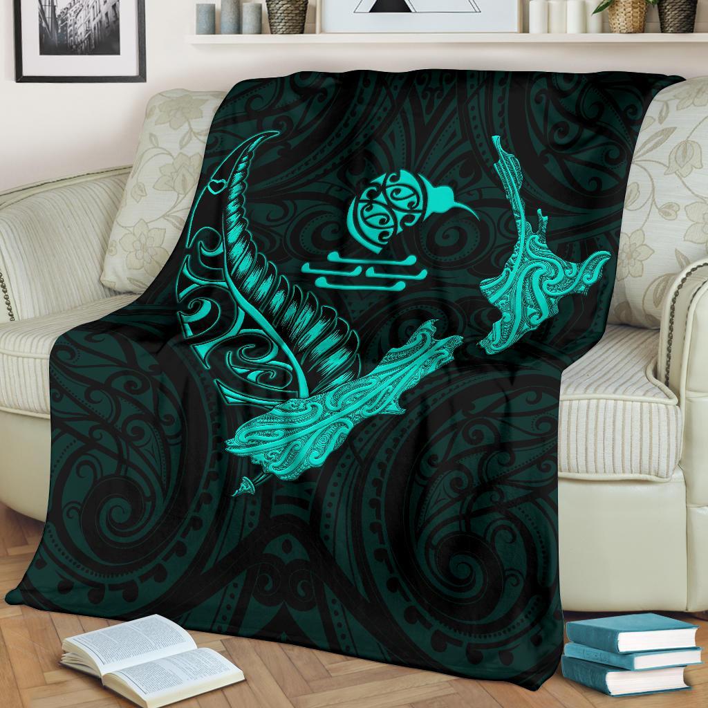 new-zealand-heart-premium-blanket-map-kiwi-mix-silver-fern-turquoise