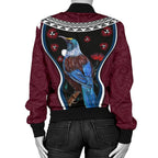 new-zealand-tui-bird-women-bomber-jacket-pohutukawa-burgundy