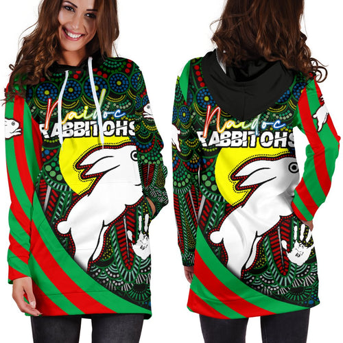 rabbitohs-naidoc-week-womens-hoodie-dress-indigenous-version-special