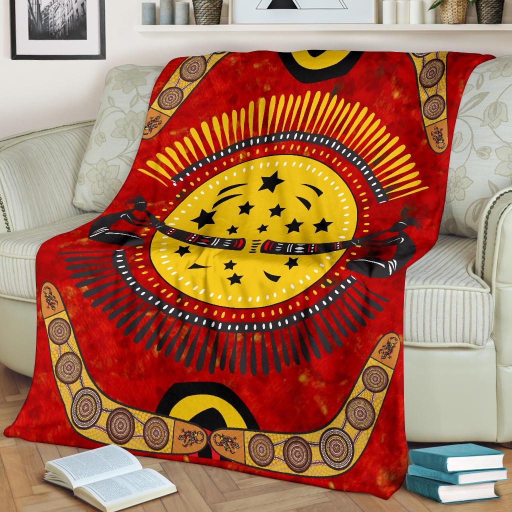 premium-blanket-lizard-and-boomerang-pattern