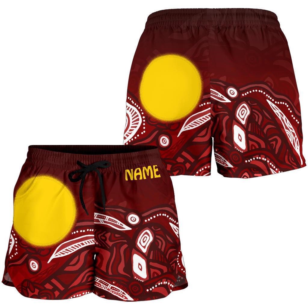 [Custom Text] Aboriginal Women's Shorts - Red Landscape - Vibe Hoodie