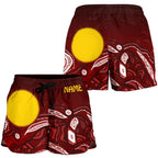 [Custom Text] Aboriginal Women's Shorts - Red Landscape - Vibe Hoodie