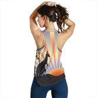 Racerback Tank - Kangaroo Top Tank Sunset Ver03A - Women - Vibe Hoodie
