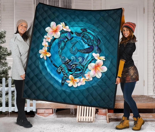 new-zealand-premium-quilt-blue-plumeria-animal-turtle-tattoo