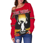 Adelaide Women Off Shoulder Sweater The Reds - Vibe Hoodie