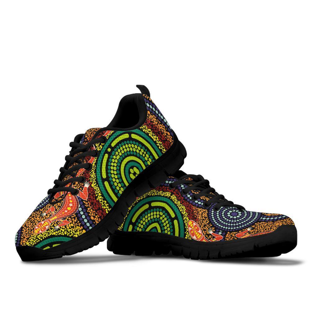 1st-australia-sneakers-aboriginal-two-lizards-dot-painting-circle