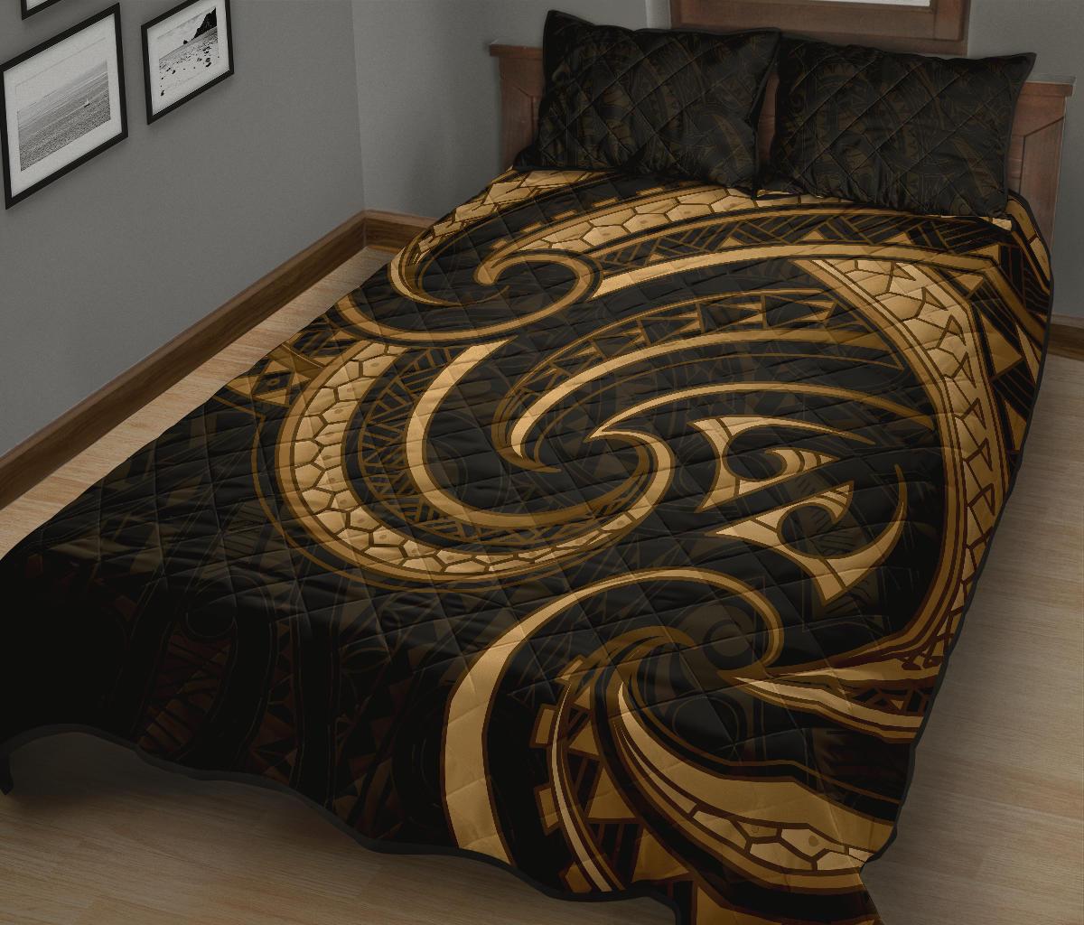 new-zealand-maori-mangopare-quilt-bed-set-polynesian-gold