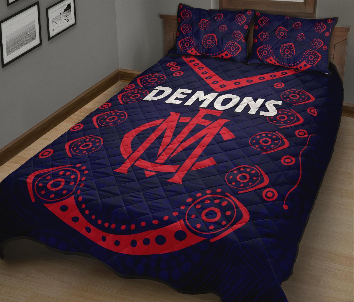 melbourne-demons-indigenous-quilt-bed-set-football