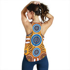 Racerback Tanks - Aboriginal Family With Dot Painting art - Vibe Hoodie
