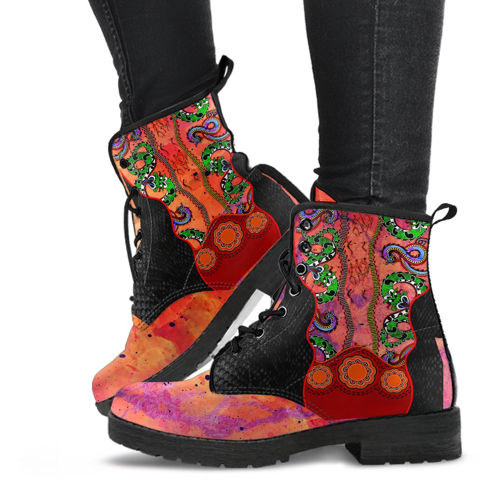 aboriginal-leather-boots-aussie-indigenous-patterns-orange