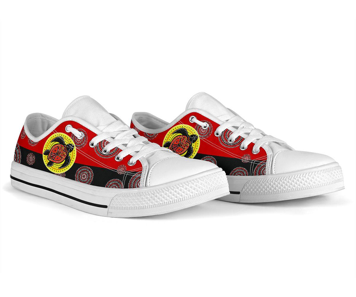 canvas-shoes-aboriginal-dot-painting-shoes-turtle-low-top