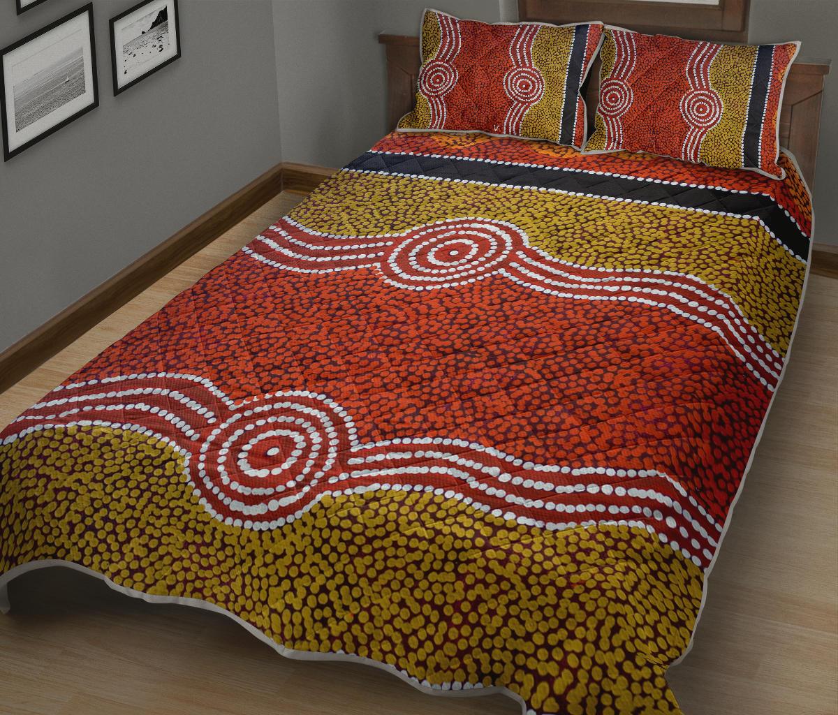 quilts-bed-set-aboriginal-dot-style