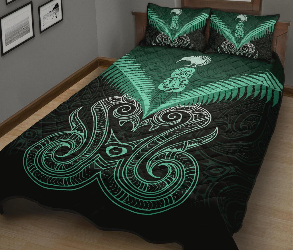 maori-manaia-new-zealand-quilt-bed-set-turquoise