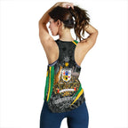 Racerback Tank - Australia Coat of Arms Tank Top Aussie Spirit (Green) - Women - Vibe Hoodie