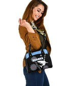 Cronulla Shoulder Handbag Sharks Simple Indigenous - Black | Vibe Hoodie.co