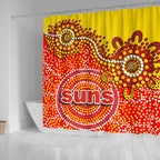 gold-coast-shower-curtain-sun-aboriginal