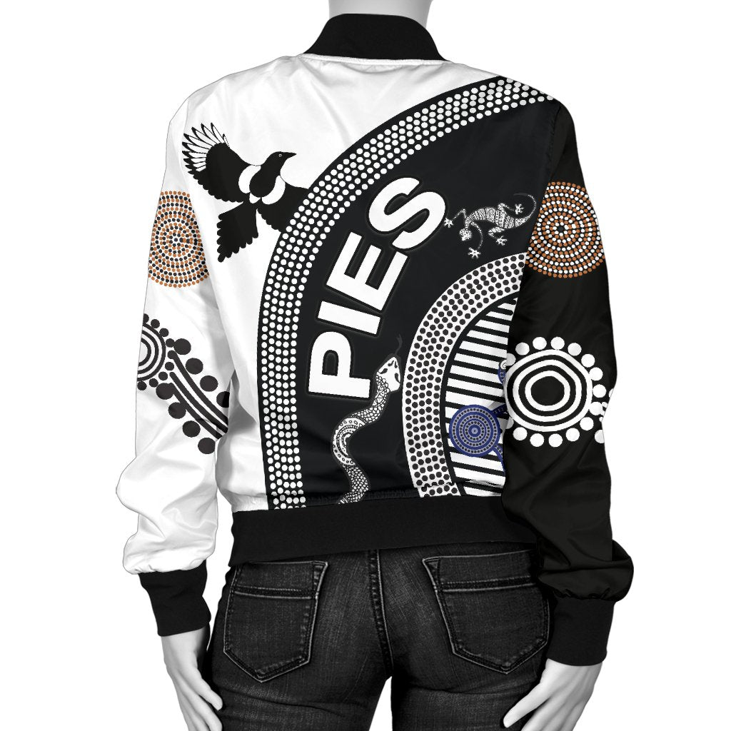 collingwood-women-bomber-jacket-pies-unique-indigenous