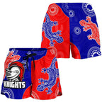 Newcastle Knights All Over Print Women's Shorts Aboriginal - Vibe Hoodie