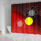 aboriginal-shower-curtain-indigenous-circle-dot-painting-style