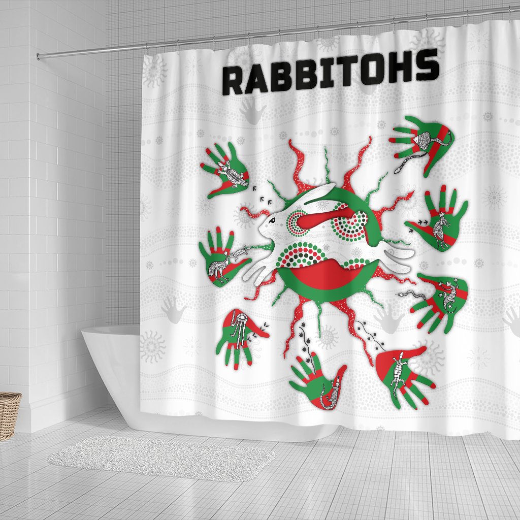 rabbitohs-indigenous-shower-curtain-animals-aboriginal