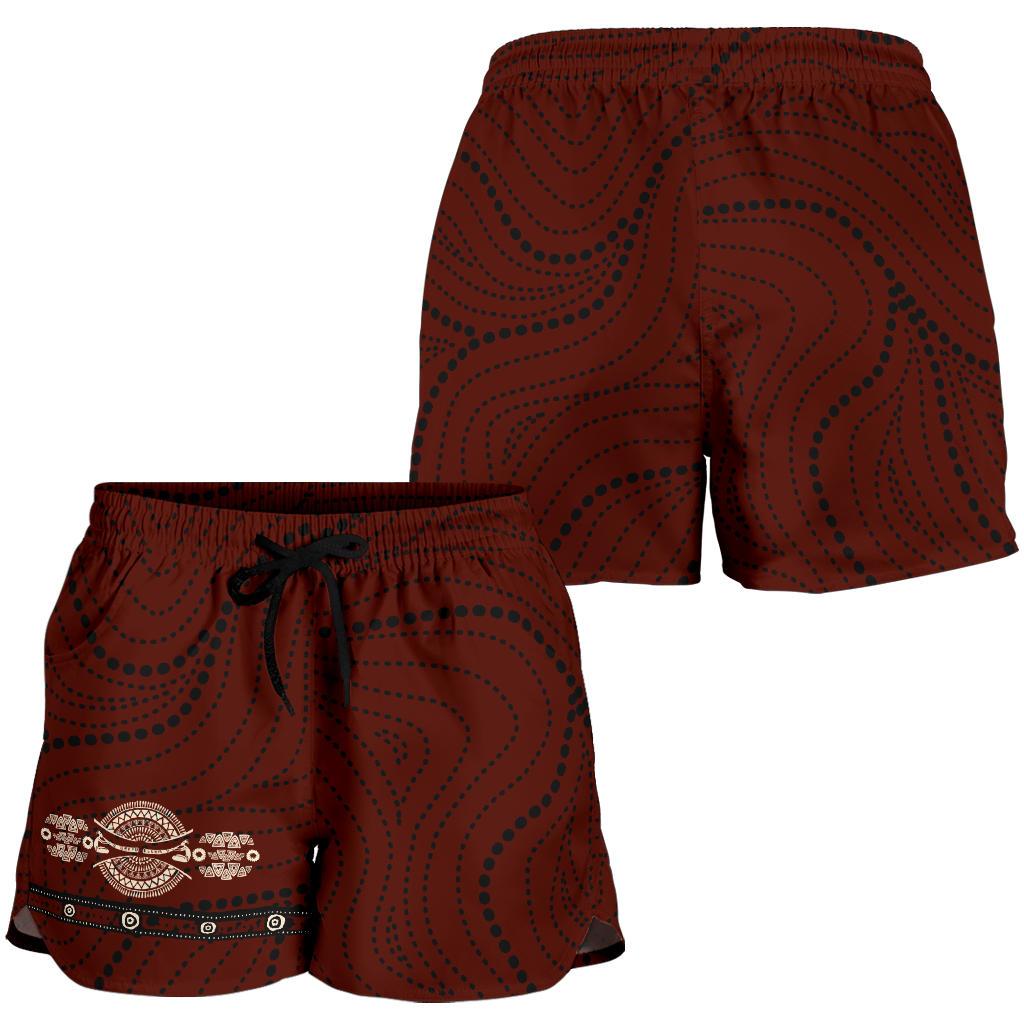 Shorts - Aboriginal Patterns Short Didgeridoo Australia - Women - Vibe Hoodie