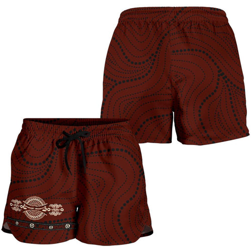 Shorts - Aboriginal Patterns Short Didgeridoo Australia - Women - Vibe Hoodie