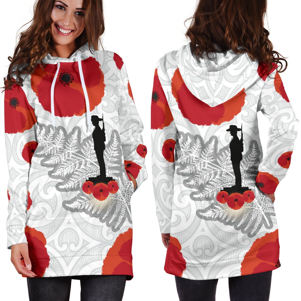 anzac-maori-women-hoodie-dress-silver-fern-lest-for-get